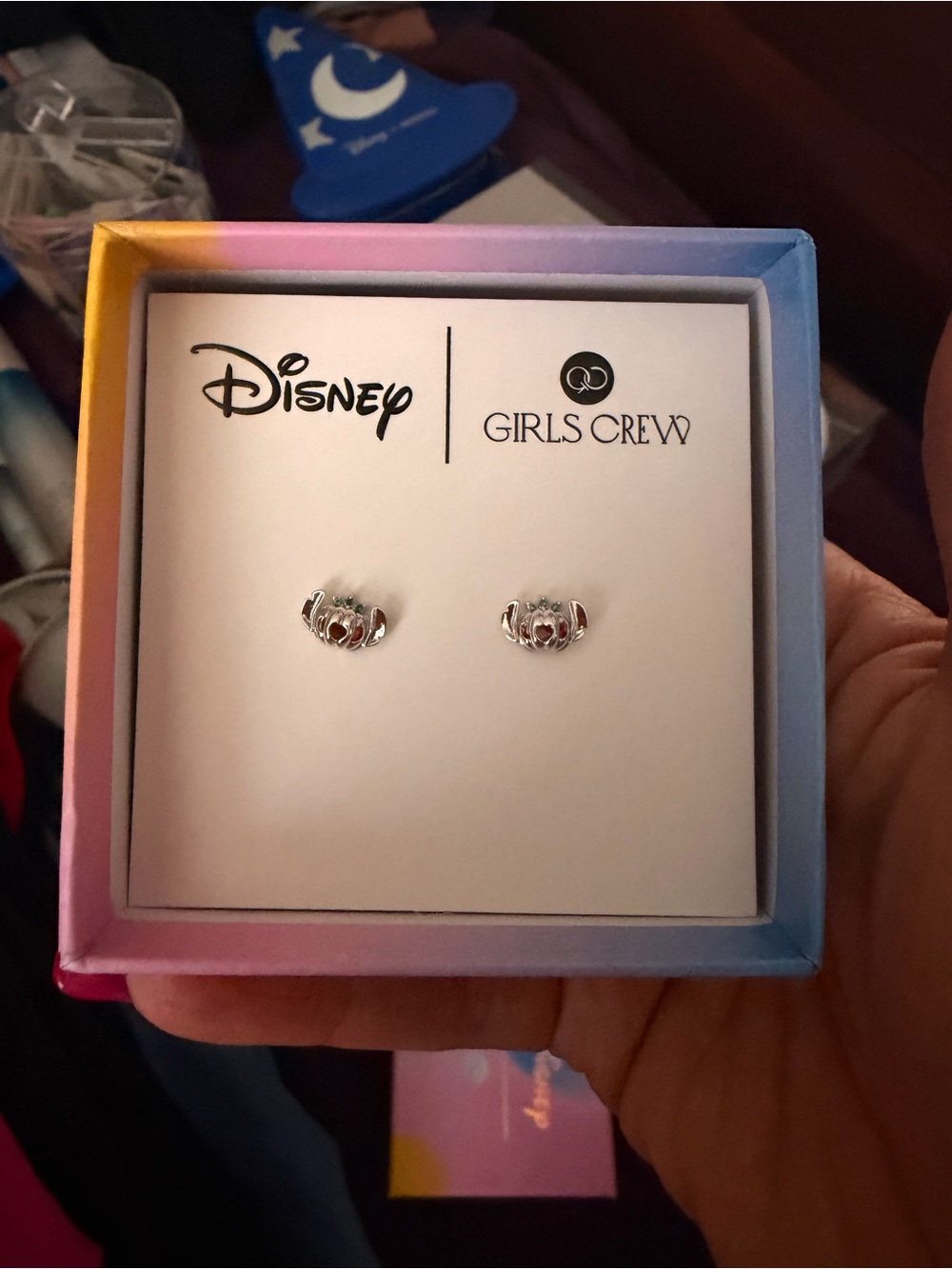 Disney Girls Crew Silver Stitch Ear Stud Earrings